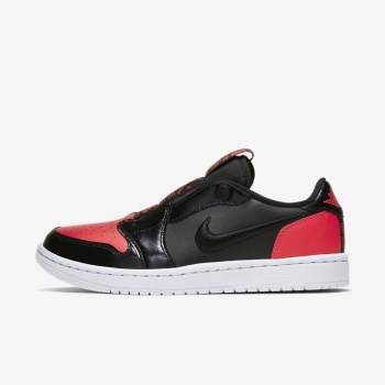 Nike Air Jordan 1 Retro Low Slip - Női Jordan Cipő - Világos Piros/Fehér/Fekete